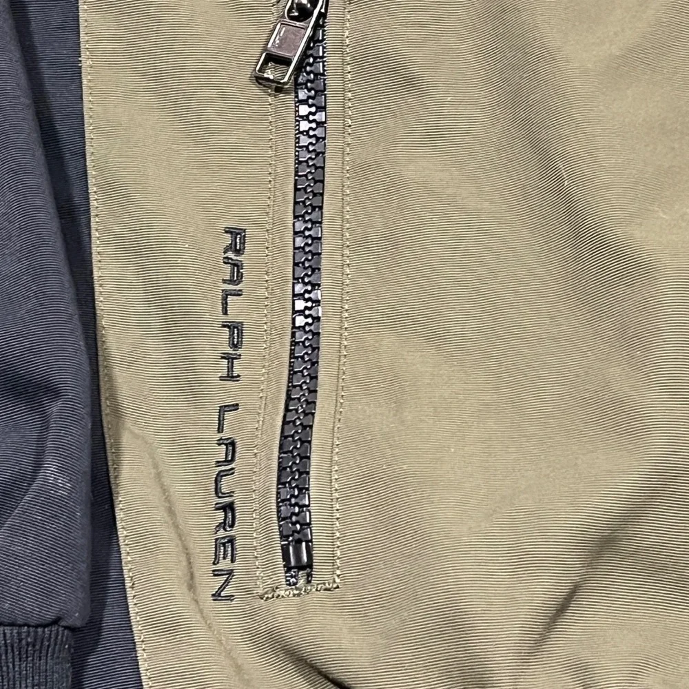 RLX Ralph Lauren Men Colorblock Full Zip‎ Jacket Black Olive Green XL